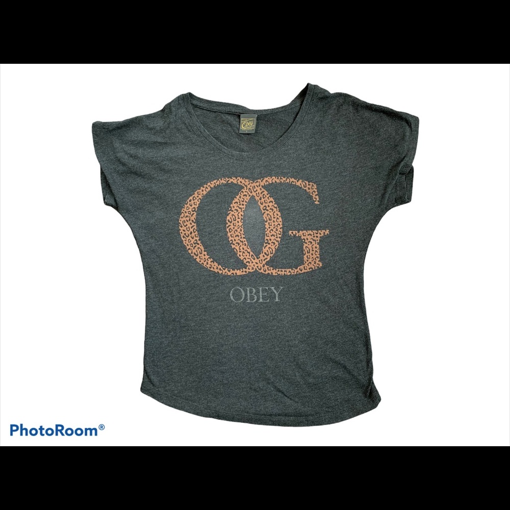 Obey Leopard Print T-shirt Sz. S